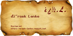 Érsek Lenke névjegykártya