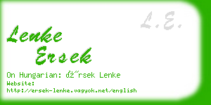 lenke ersek business card